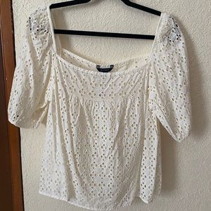 American Eagle Outfitters Studio Eyelet Top Size M